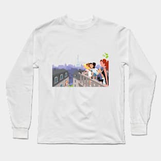 Parisiennes Eiffel Tower T-Shirt Long Sleeve T-Shirt